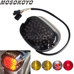 LED Rear Tail Light Brake Smoke Lens w/ Turn Signal Lamp for Harley Touring Dyna Softail Sportster CVO Road King Electra Glide