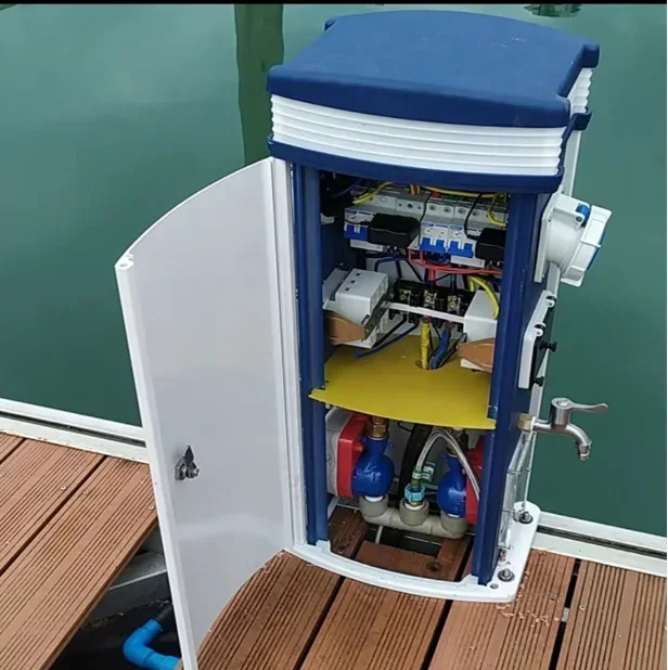 Pedestal With Led Light Floating Dock Water Pedestal Power Equipment Supplier