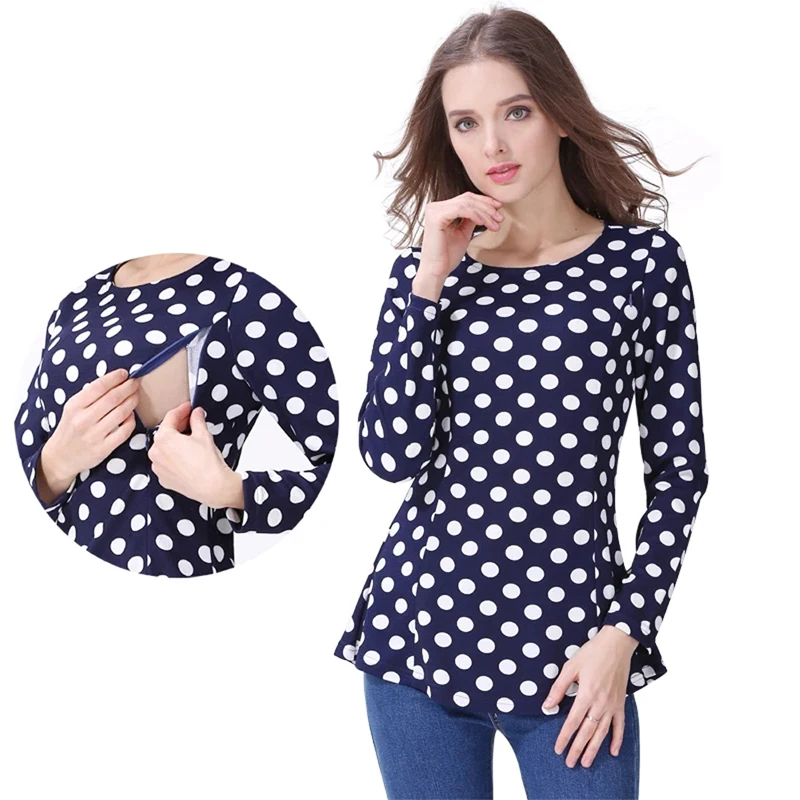 

Long Sleeve Maternity Clothes Nursing Tops Breastfeeding Clothes For Postpartum Women Nursing Shirts Lactation Tees