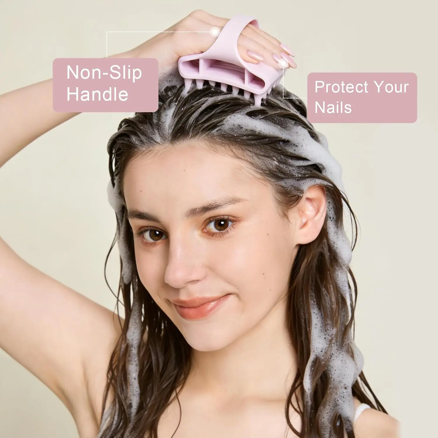 CALIYI 1/3 pcs Scalp Massage Shampoo Showering Brush Comb Scalp Cleaning Silicone Brush Scalp Care Stop Itch Bath Tools