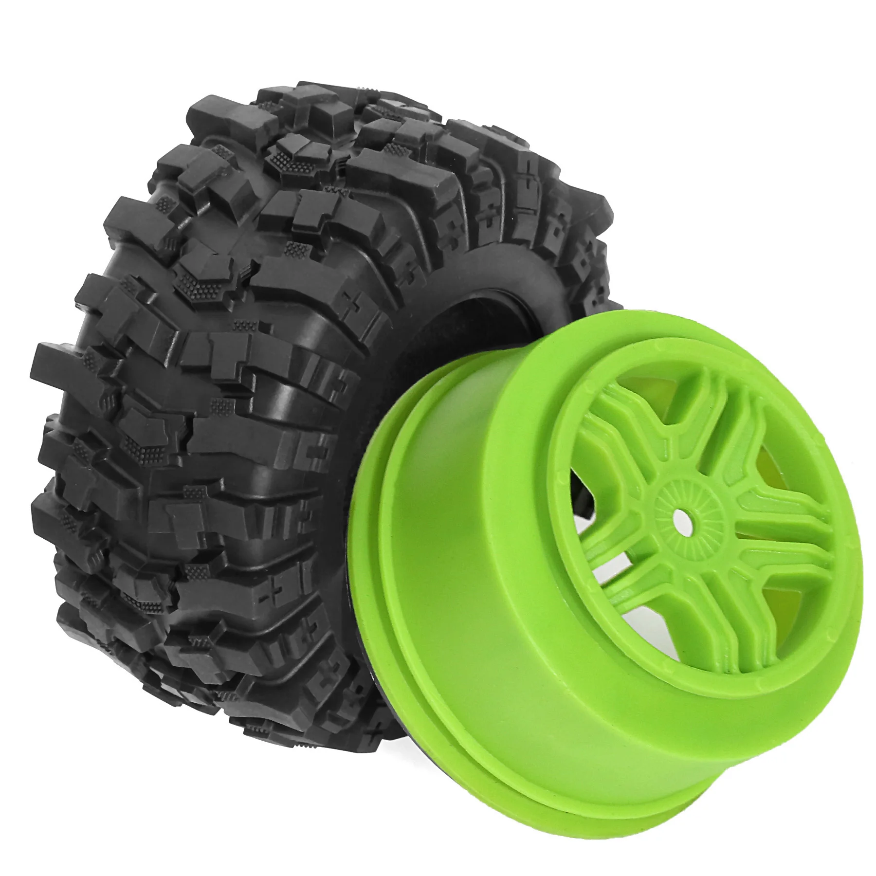 RED SPIDER 4Pcs ALL TERRAIN TIRES   RAID 12MM HEX WHEELS FOR TRAXXAS STAMPEDE RUSTLER#PRO117010  Stampede 2WD/4x4