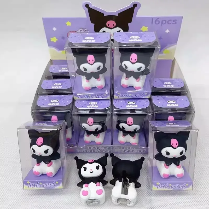 

Набор точилок для карандашей Sanrio — мини-силиконовый резак Hello Kitty Kuromi Melody, милый студенческий приз для школы