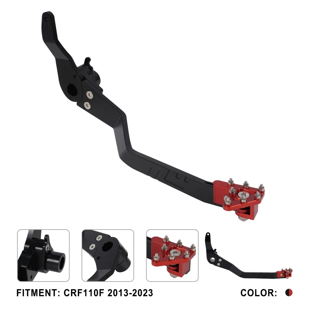 cnc-rear-foot-brake-lever-extend-pedal-for-honda-crf110f-2013-2023-6061-aluminum-anodic-oxidation-dirt-bike-motorcycles-parts