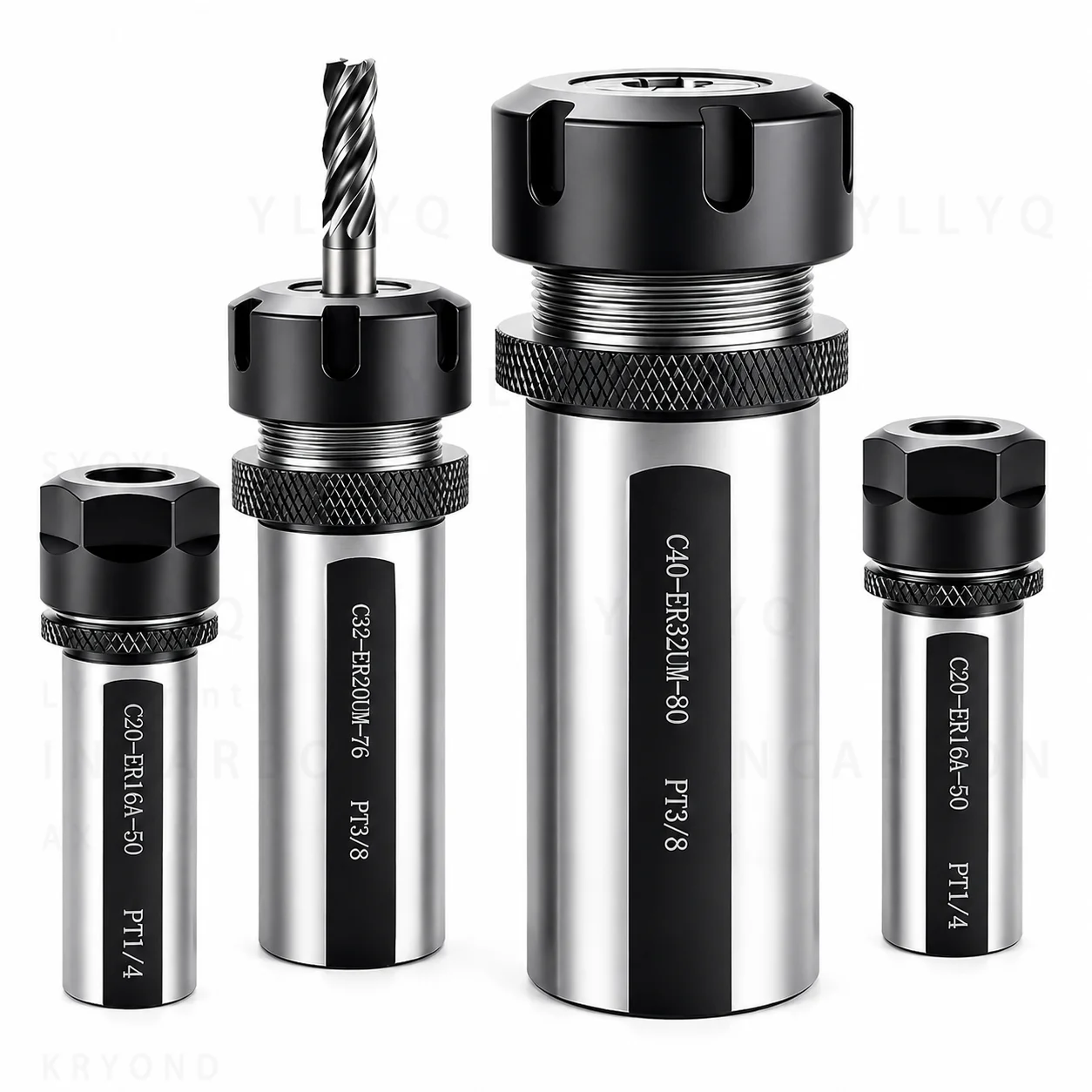 0.005mm High Precision CNC Lathe Extension Rod C20 C25 C32 C40 for ER16 ER20 ER25 ER32 ER40 Spring Collet Chuck
