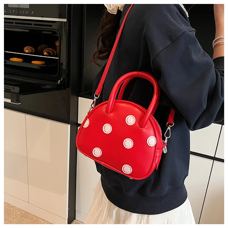 Chic 2025 Women's Polka Dot Crossbody Bag, Luxury Small Square Purse, Polka Dot Pattern Shoulder Bag for Summer & Daily Use​