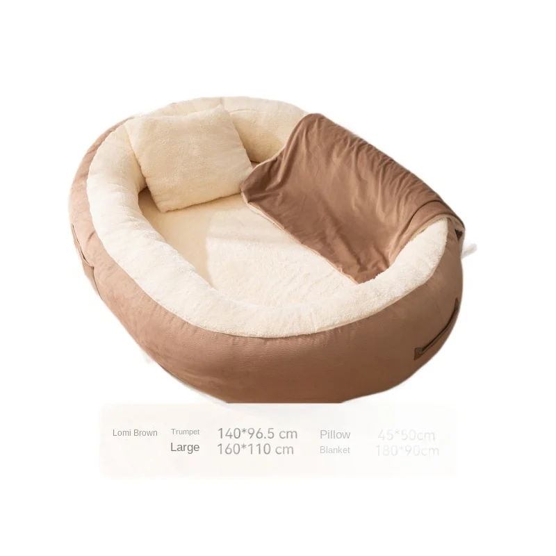 أريكة كسول شتوية دافئة للنوم سرير كلب كبير جدًا للكلاب الكبيرة