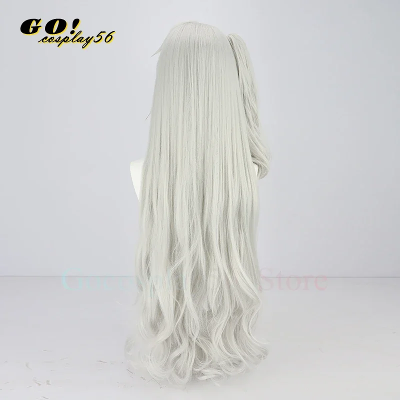 Female VTuber Kuzuha Sanya Cosplay Wig NIJISANJI Women Youtuber Girls Long Curly Pigtail Gray Ponytail Heat Resistant Hair