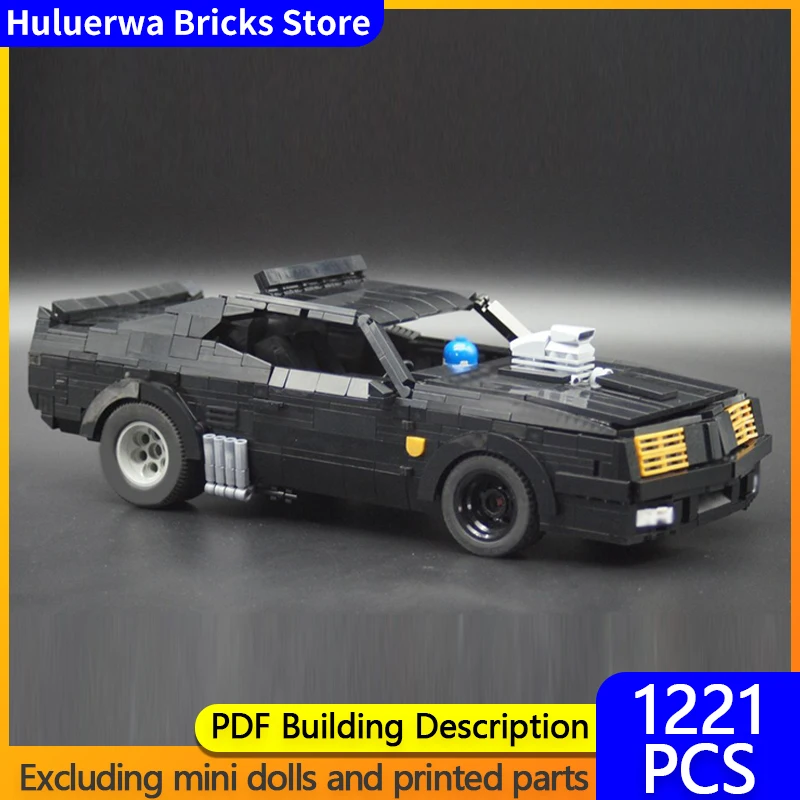 

City Car Model MOC Building Bricks V8 Interceptor Muscle Car Modular Technology Children Holiday Gifts Assemble Toys Suit