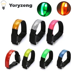 Running light Arm With LED Night Cycling Safety Warning Reflector Light Rechargeable Fiber Optic Light Easy to install