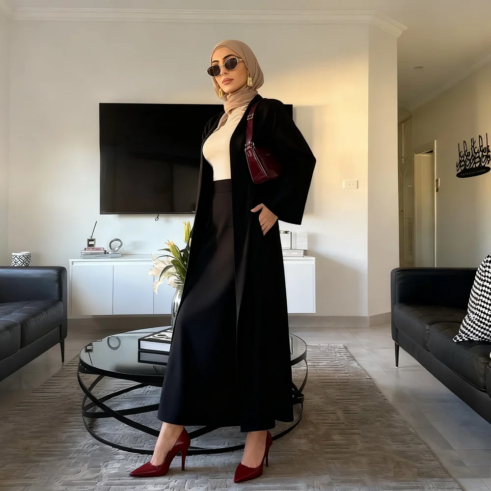 

Ид Джеллаба Дубай мусульманский комплект женское кимоно кардиган юбка Турция платье Абая халат исламская одежда Musulmane Femme ансамбль костюм