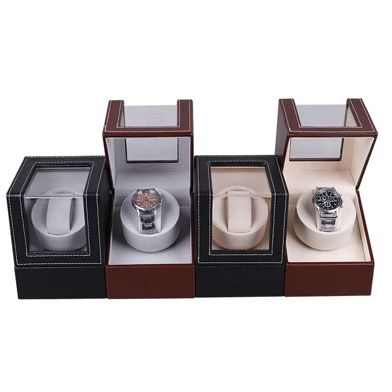 Automatic Rotating Mechanical Watch Winders 1 Slot Silent Movement Watches Winding Device Portable Household Watch Storage Boxes