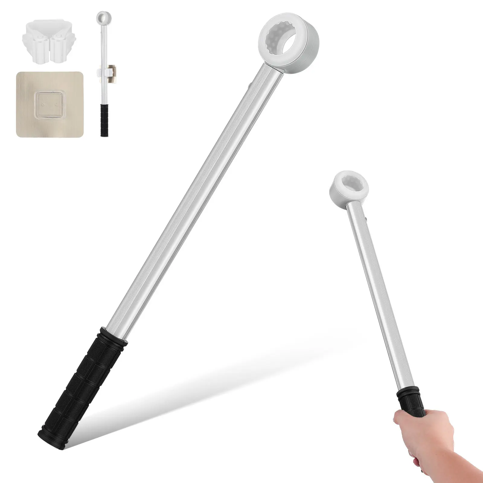 O-Shaped Push Pull Window Opener Rod Heavy Duty Blind Shade Puller Cordless Window Opening Tool for Hard-to-Reach Windows