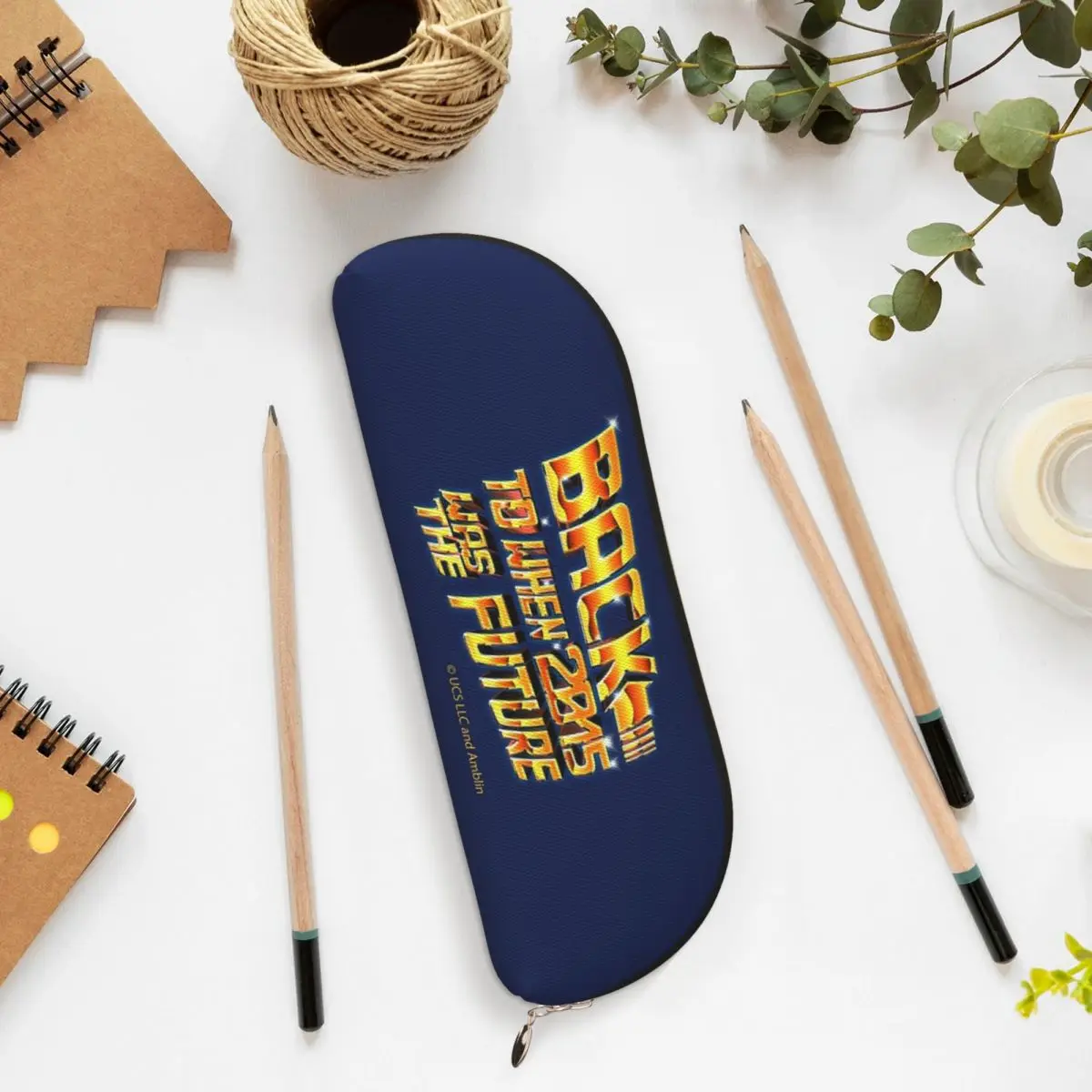 

Retro Back To The Future Pencil Cases Pen Holder Storage Stationery Supplies Big Capacity Pen Box Pencil Bag for Kids School