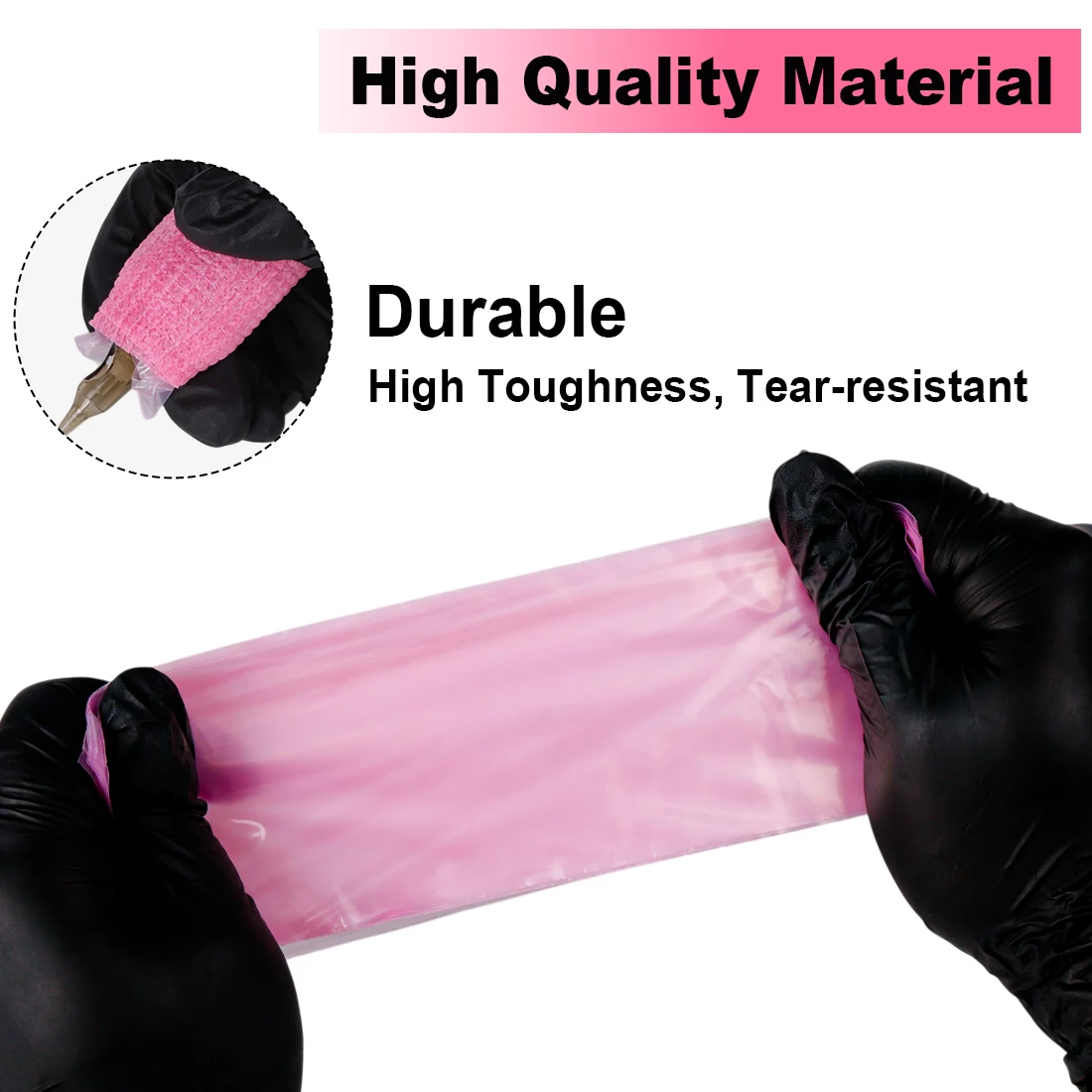 200Pcs Tattoo Pencil Sleeve 3Pcs Bandage Disposable Tool Featuring Self-adhesive Closure Waterproof Dustproof Tattoo Accessories