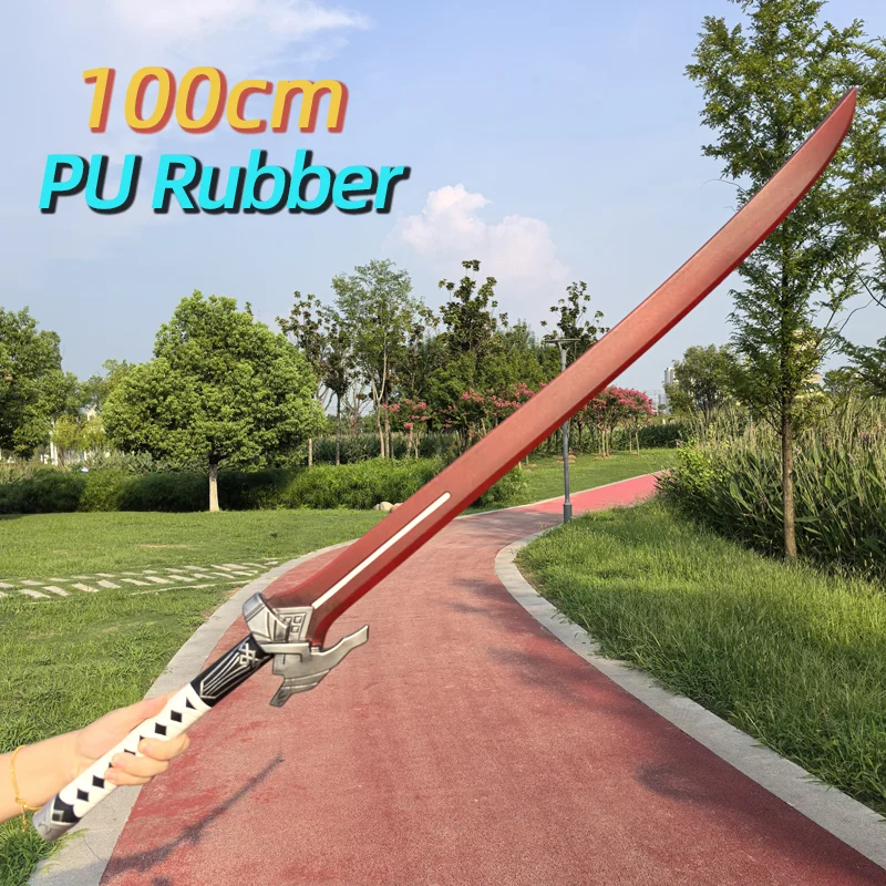 Cosplay Home Decor Oversized Blade Sword Kafka Sword Danheng Spear Sword Props Safety PU Rubber Role Gift Toys 100cm