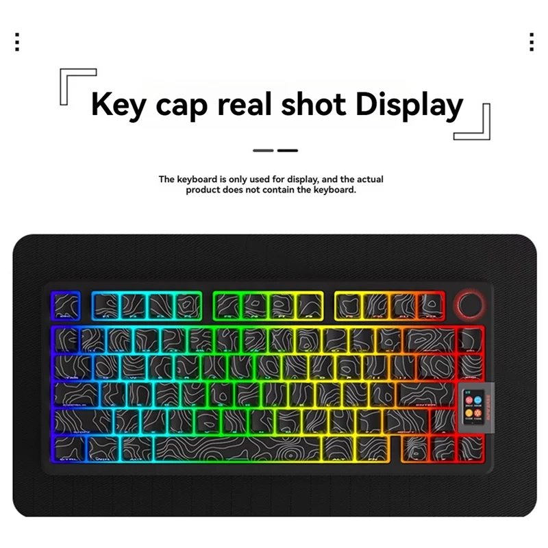 

PBT Keycaps Side Print Backlit Keycap Topographic Dye-Sub Key Caps Cherry Profile For Mx Gamer Mechanical Keyboard