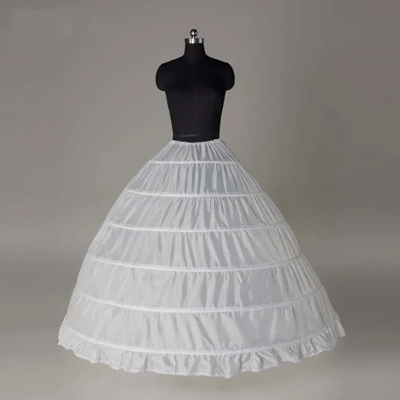 Angelsbridep Goedkope 6 Hoepels Petticoats Drukte Voor Baljurk Trouwjurken Onderrok Bruidsaccessoires Bruids Crinolines Hot