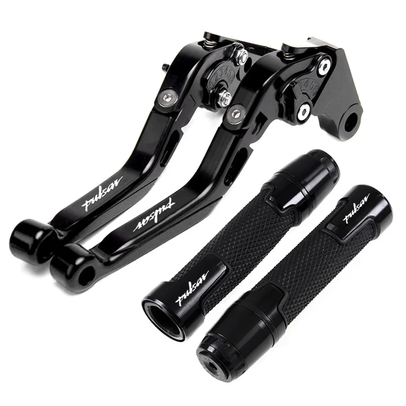 Motorcycle Folding Extendable CNC Moto Adjustable Clutch Brake Levers Handbar End Grips fit For Bajaj Pulsar 200 NS/200 RS/200 A