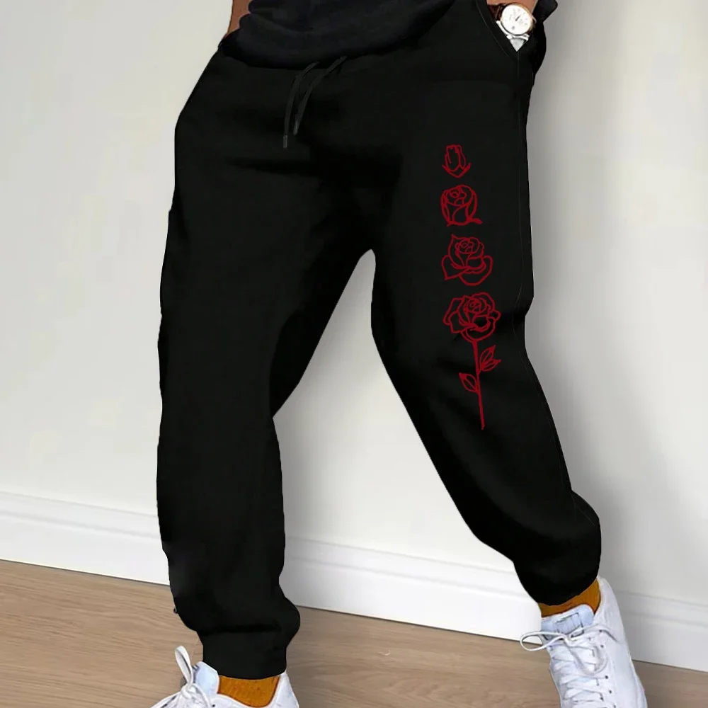 

Fashion Men Printing Clothing Trousers Drawstring Casual Pants Sweatpants Autumn And Winter Jogging Sports Fitness Pants