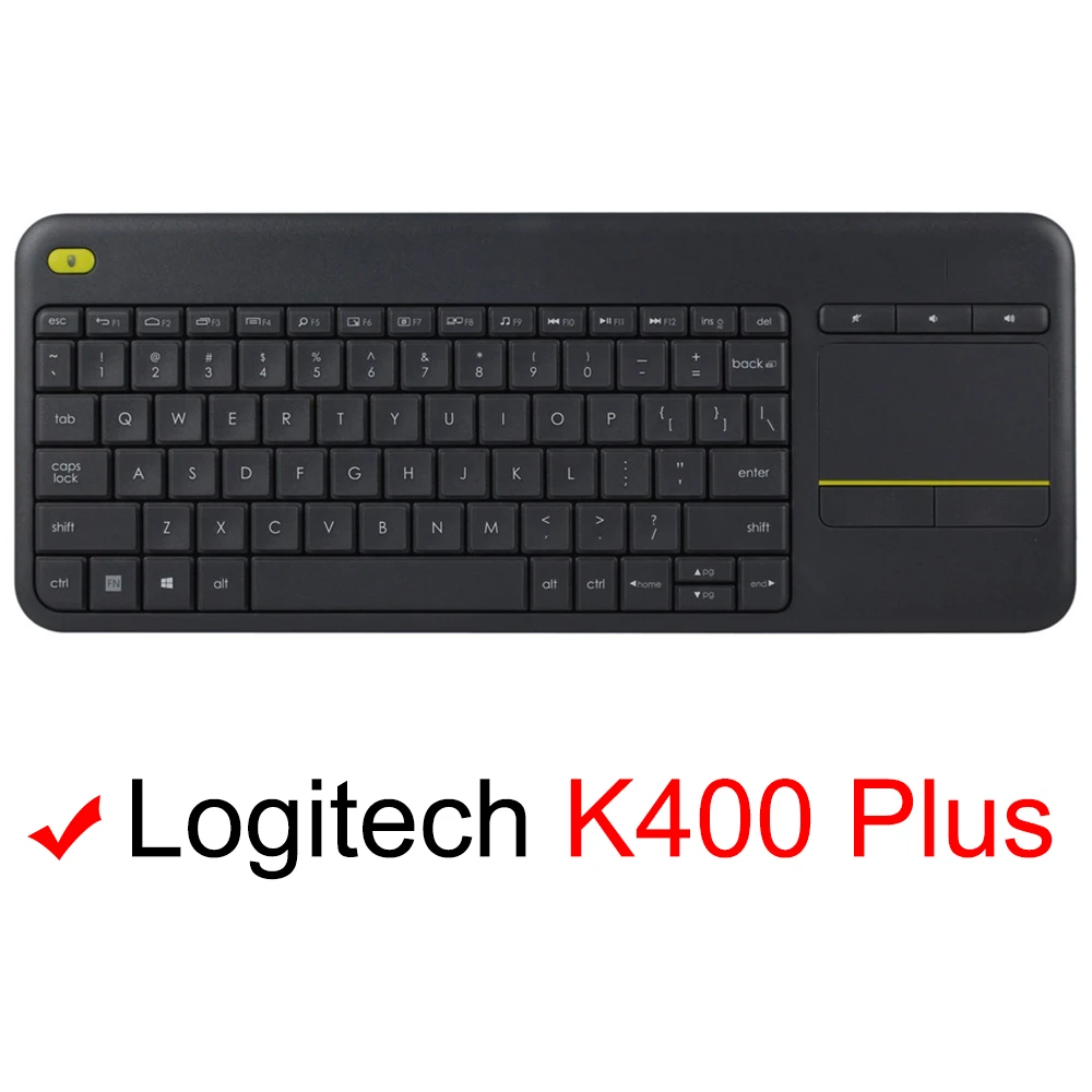 Keyboard Cover for K400 Plus for Logitech  Logi K400+ with TouchPad Protective Protector Skin Case Clear Silicone TPU