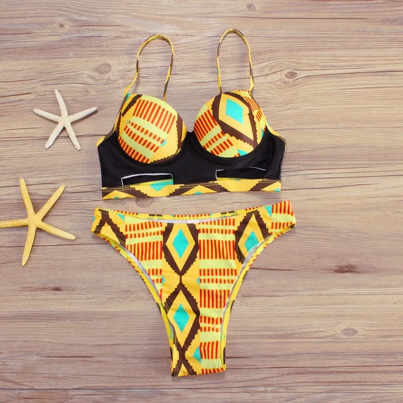 2023 New Print Swimwear for Women Swimsuit Bathing Suits Two-piece High Waist Bikini Set Sexy Separate Stylish