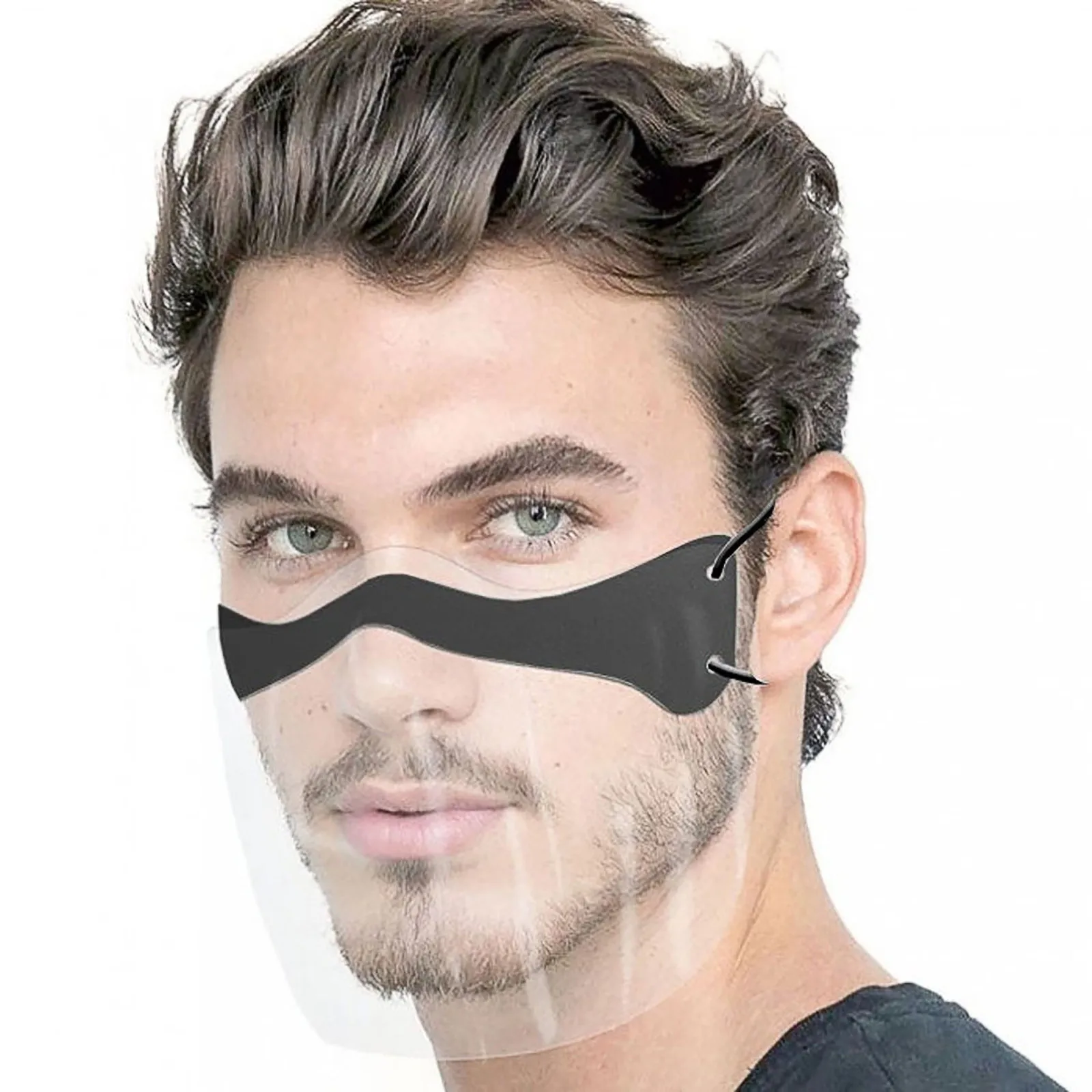 Durable Mask Face Combine Plastic Reusable Clear Face Mask Shield Outdoor Dust-Proof Face Protective Mask Reusable Mask