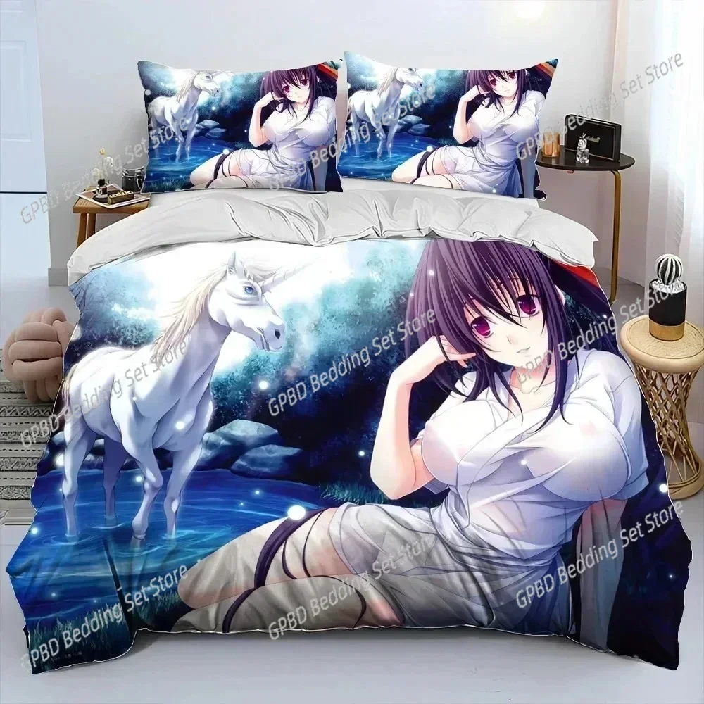 

Luxury New Sexy Girl High School DxD Anime Comfortable Duvet Quilt Cover Pillowcase Bedding Set Bedroom Decoration Home Textile