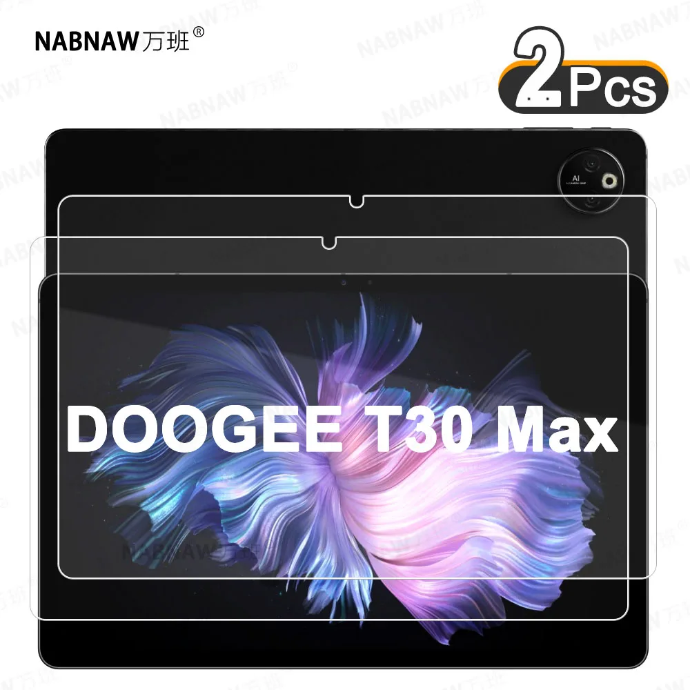 

2 Pieces HD Scratch Proof Screen Protector Tempered Glass For DOOGEE T30 Max 12.4-inch Oil-coating Tablet Protective Film