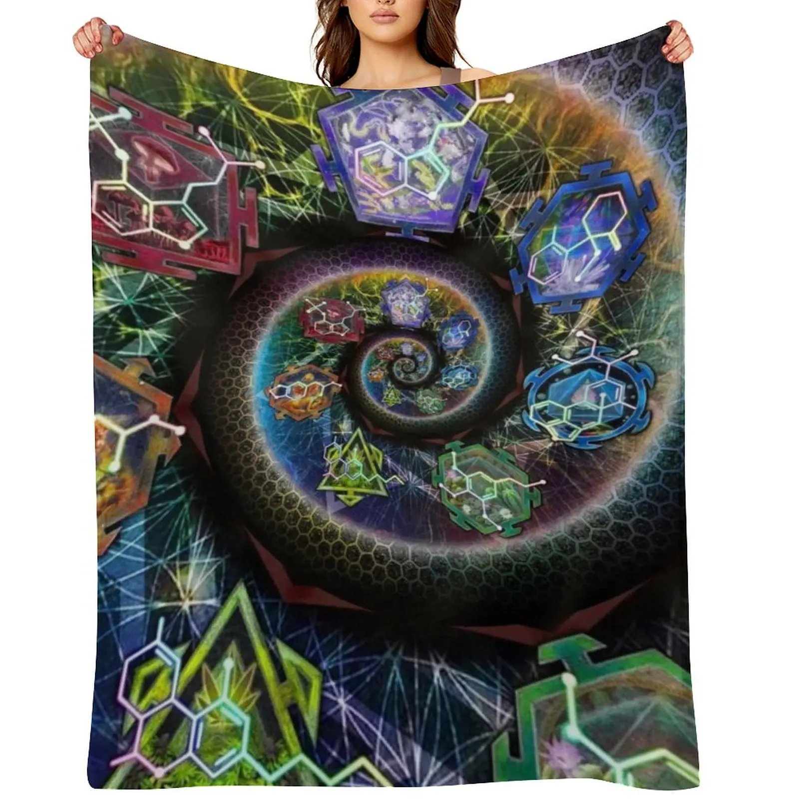 

Molecules Spiral Throw Blanket Hairys Comforter Sofa For Decorative Sofa Blankets