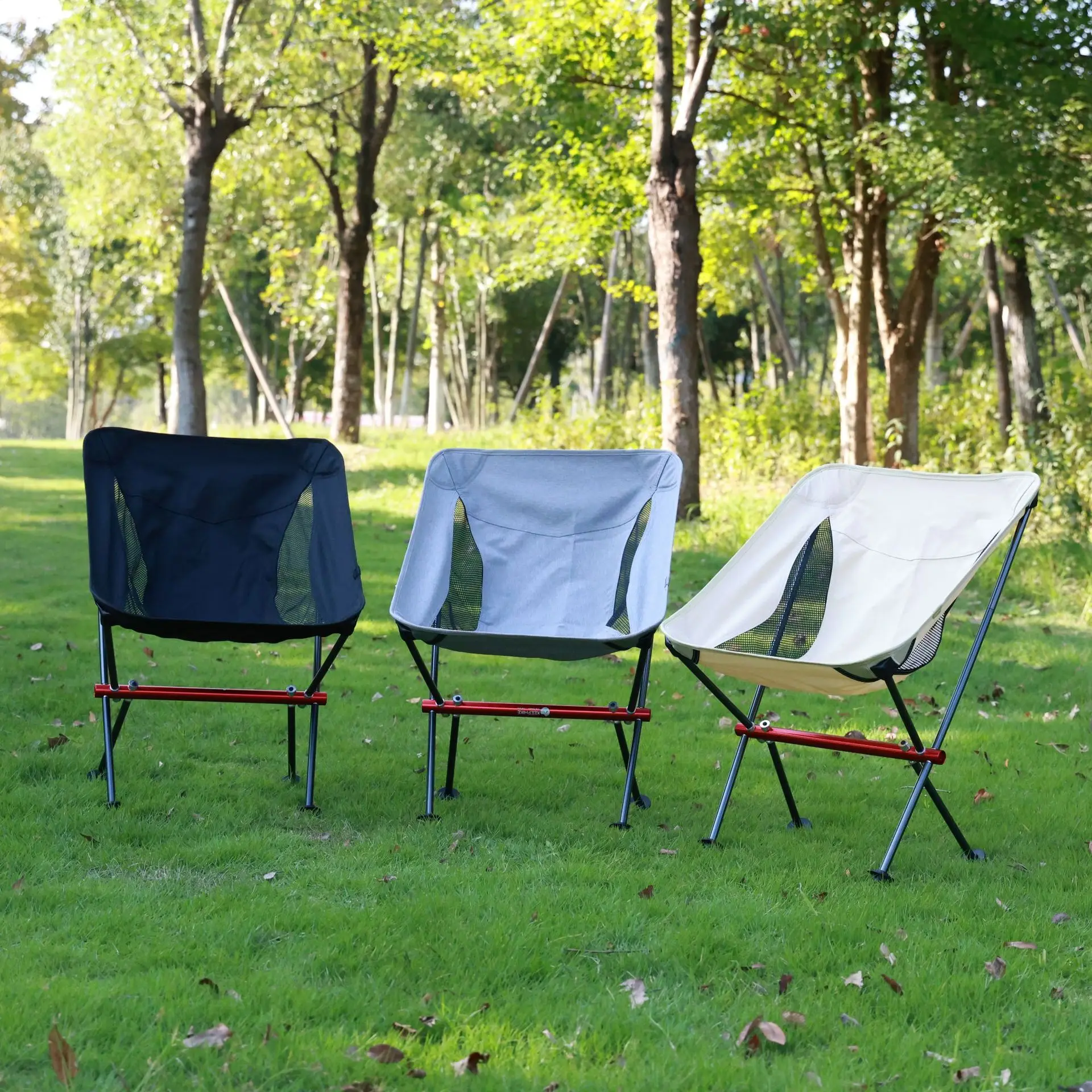 

Outdoor folding chair, moon chair, aluminum alloy, convenient, lazy, leisure, all-metal, for camping, beach, fishing, reclining