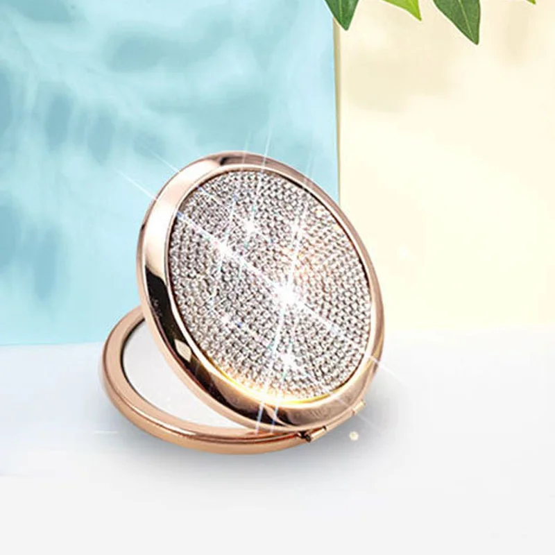 50 stücke Spiegel Mini Make-Up Kompakte Tragbare Zwei-seite Klapp Make-Up Spiegel Frauen Vintage Kosmetik Make-Up Für Geschenk