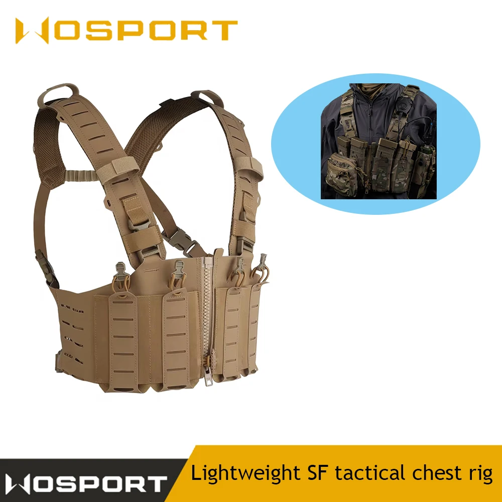 MOLLE Tactical Molle Chest Mount, Hunting Vest, Split Chassis, M4 and AR, Magazine Bag, Hunting Airsoft Vest