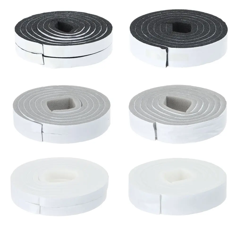 2M Self-Adhesive Sponge Foam Insulation Tape Door Window Sealing Strip Weather Stripping Soundproof Windproof Dustproof Seal