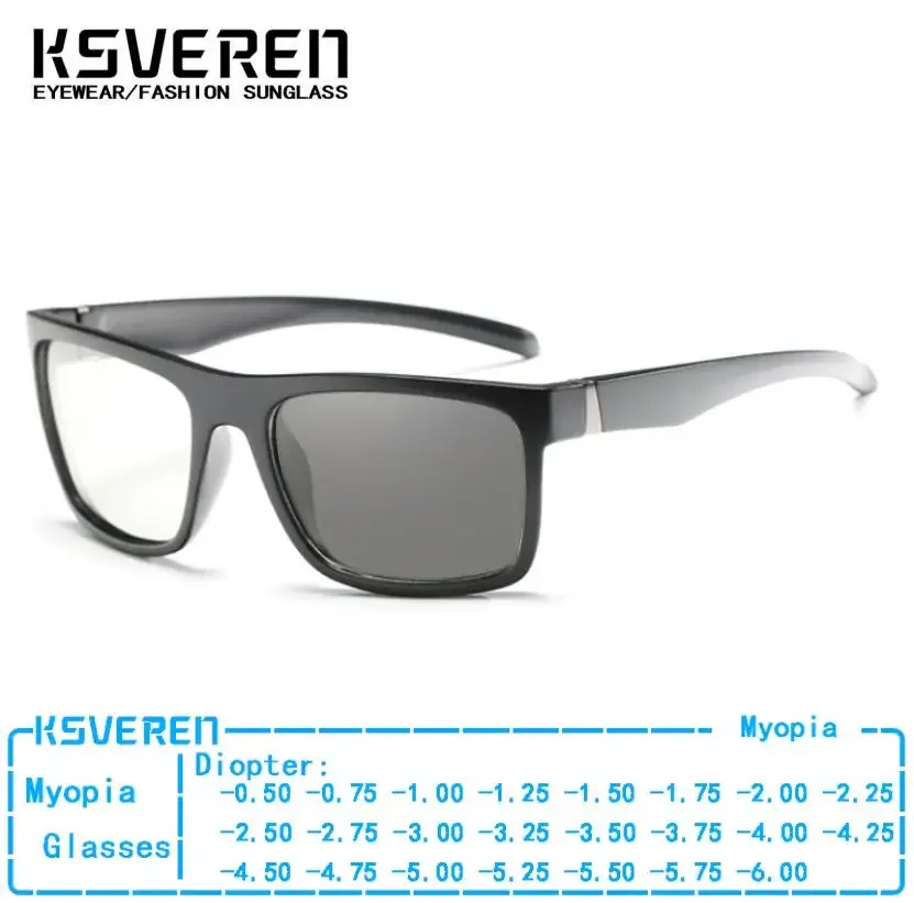 

Squares Sports Photochromic Nearsighted Glasses Men Eyewear Prescription Glasses Refractive Astigmatism Lenses Anti Reflection