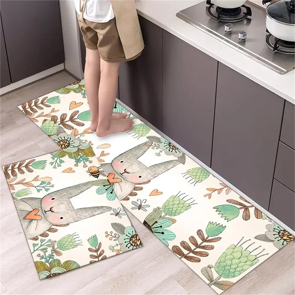 Kitchen Rug Durable Home Entrance Doormat High-end Kitchen Mats For Floor Waterproof House Hold Washable Non-slip Large Carpet