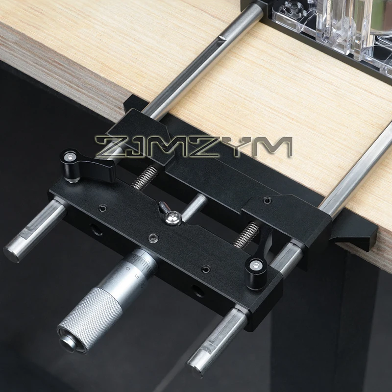 آلة تشذيب الأعمال الخشبية دليل خطي السكك الحديدية سبائك الألومنيوم حافة التشذيب توجيه قاعدة أدوات فتحة الضبط ل 65 مللي متر الانتهازي #4