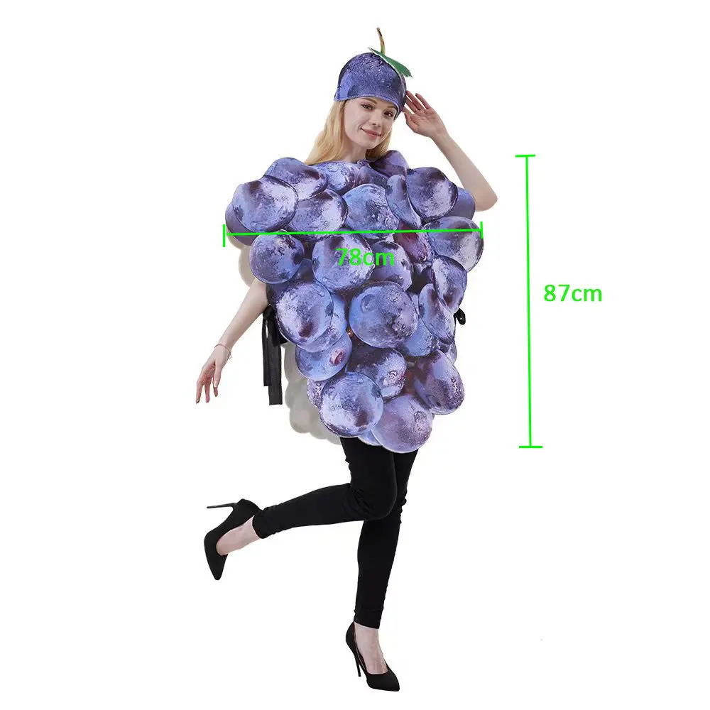 Umorden fatiado tomate traje túnica frutas vegetais esponja terno adulto das mulheres dos homens unisex engraçado purim festa de halloween vestido extravagante