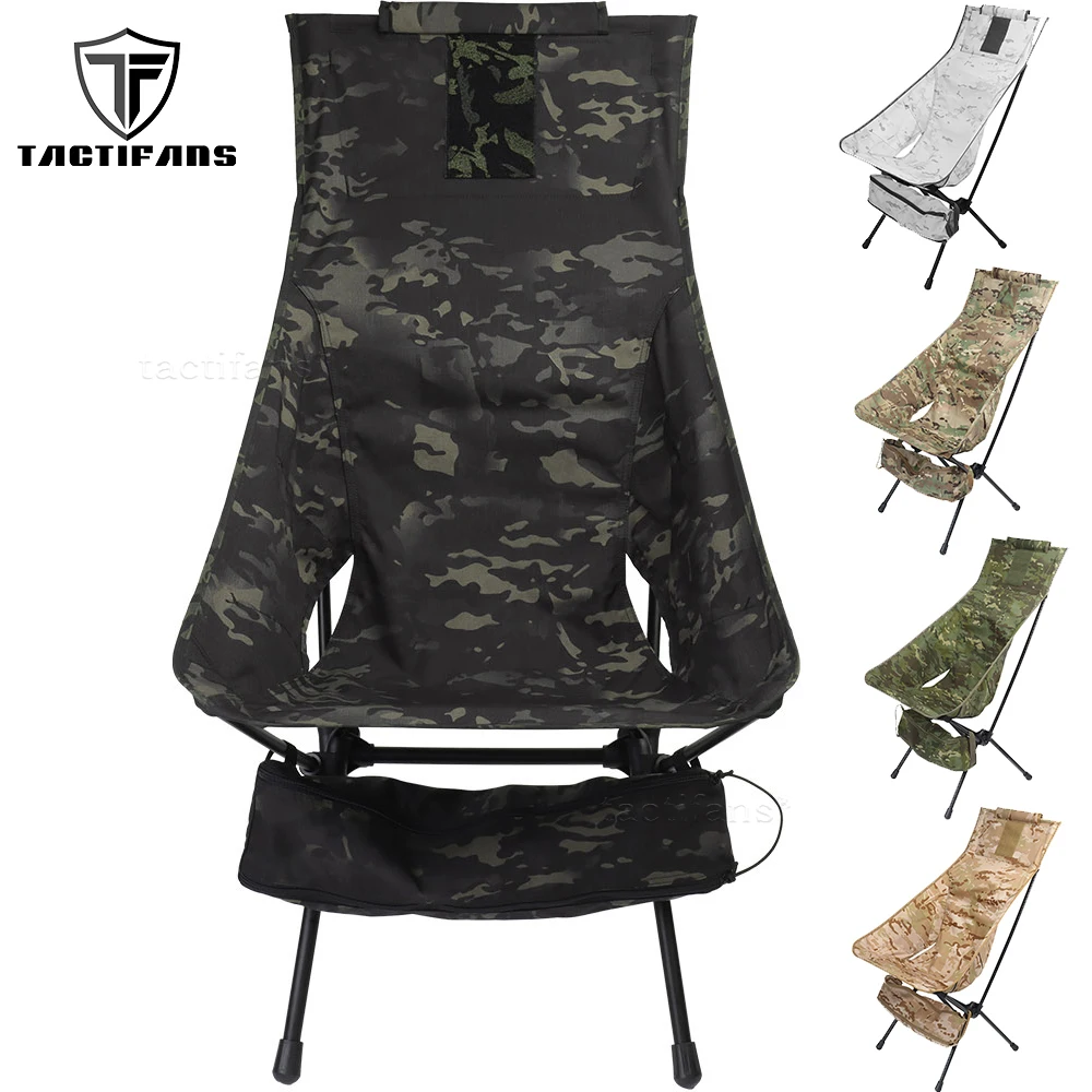 

Tactical Camping High Back Folding Chair Backrest Lightweight Backpacking Portable trekking Travel Beach Fishing Picnic Chair