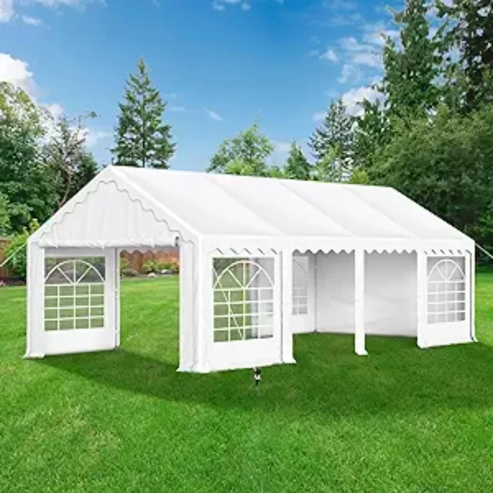 Party Tent Heavy Duty, 13x26FT Large Wedding Event Shelters with 3 Carry Bags & Removable Sidewalls, Outdoor Canopy Gazebo