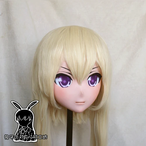 (RK9164)Top Quality Handmade Female Resin Cosplay Japanese Role Play Kigurumi Mask Crossdresser Doll Transgender Mask