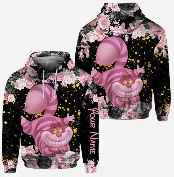 

Disney Cheshire Cat Pink Cat 3D Hoodie Disney Personalized Mouse Hoodie Casual Vintage Hoodie