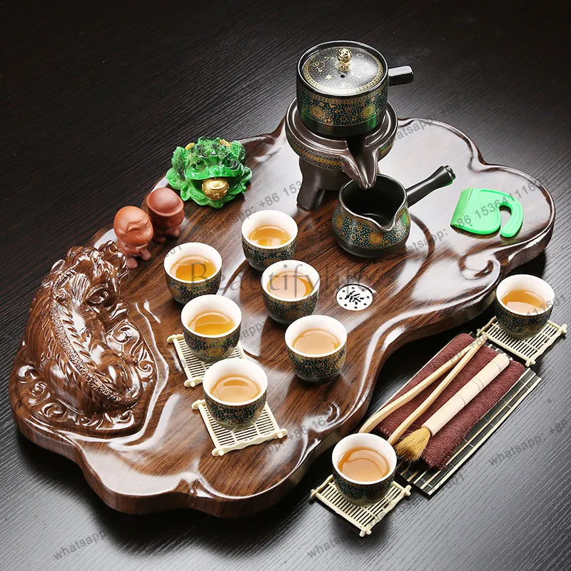 Factory Direct Sales Serving Ceramic Tea Tray Decorative Ceremony Accessories Trinket Kitchen Tea Tray Irregular Tableware Bande
