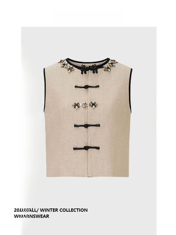 

Уникальный китайский жилет с вышивкой и бисером, модель Forever 2 Commute, больших размеров, женский, модный, весенний сезон