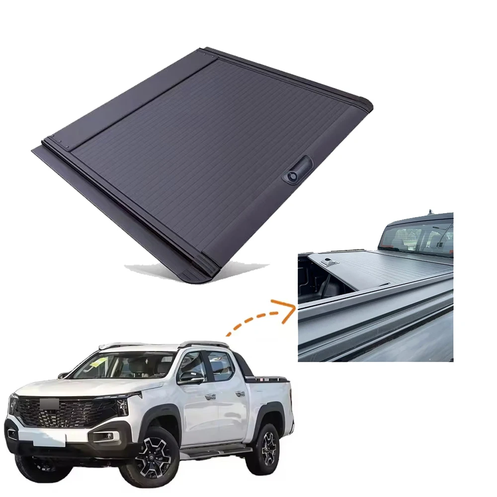 

FORDON Retractable Roller Lid Tonneau Cover Aluminum Alloy for NP300 for Vigo Dodge Ram 1500 2015 Waterproof Tailgate Lock