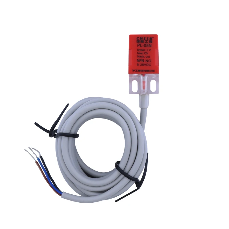 Interruptor de proximidad cuadrado PL-05N/N2/N3/P/P2/P3/D1/D2/Y1/Y2 NPN PNP dc sensor normalmente abierto de tres cables