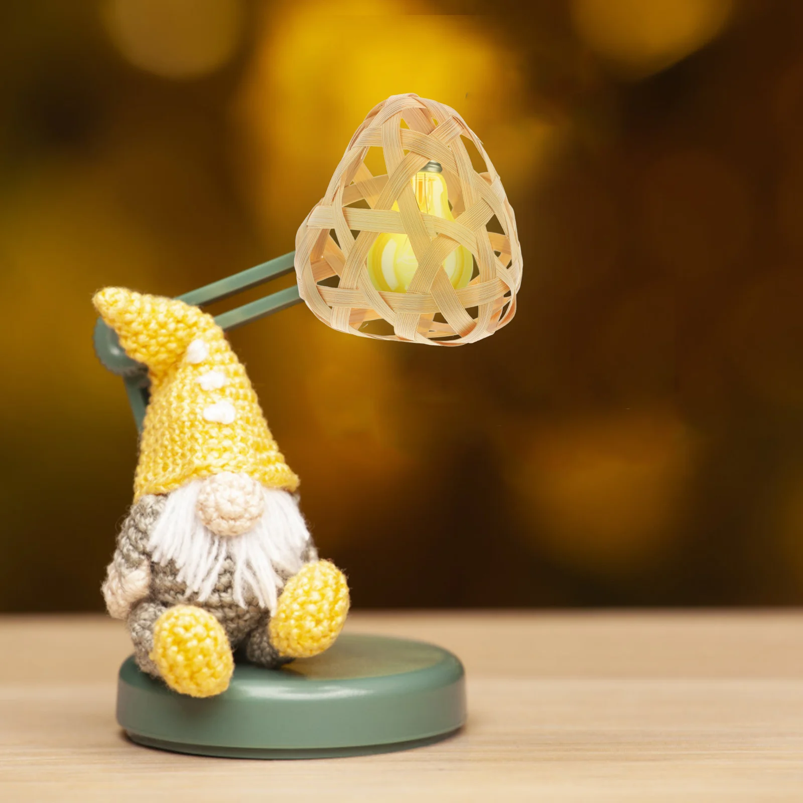 

Маленький бамбуковый абажур ручной работы, плетеный мини-плафон для креативного декора, чехол для гирлянды, освещение для дома и офиса