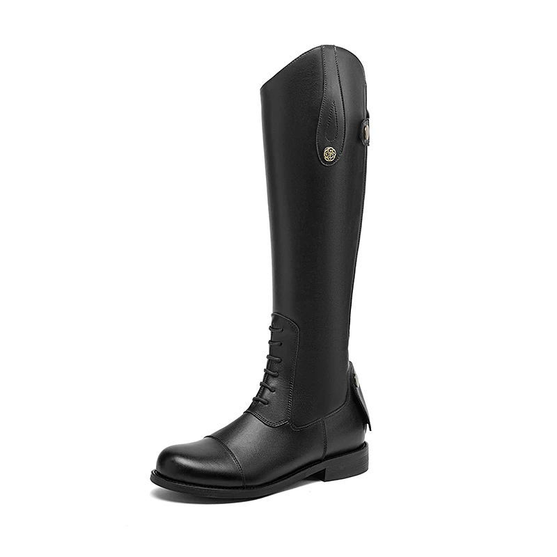 2025 Equestrian Boots Leather Equestrian Supplies Long Boots Riding Equipment Non-Slip Ultra Footwear Resistant Horse Rider Shoe