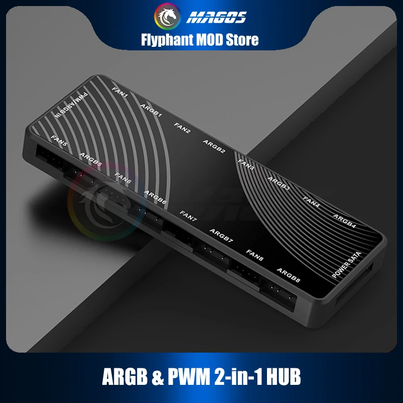 

Шкаф для ПК ARGB + ШИМ-концентратор 2 в 1, ШИМ-контактный вентилятор и синхронизация божественного света 5 В, 3 контакта, интерфейс 8+8 HA-02