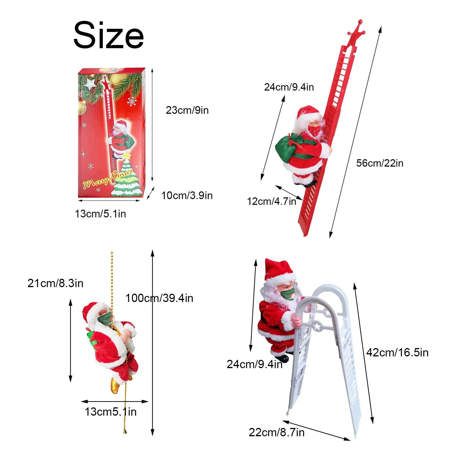 تسلق سانتا زينة عيد الميلاد هدايا سانتا عيد الميلاد تسلق صعودا وهبوطا تسلق سانتا مع ألعاب الأطفال المشهورة الخفيفة #4