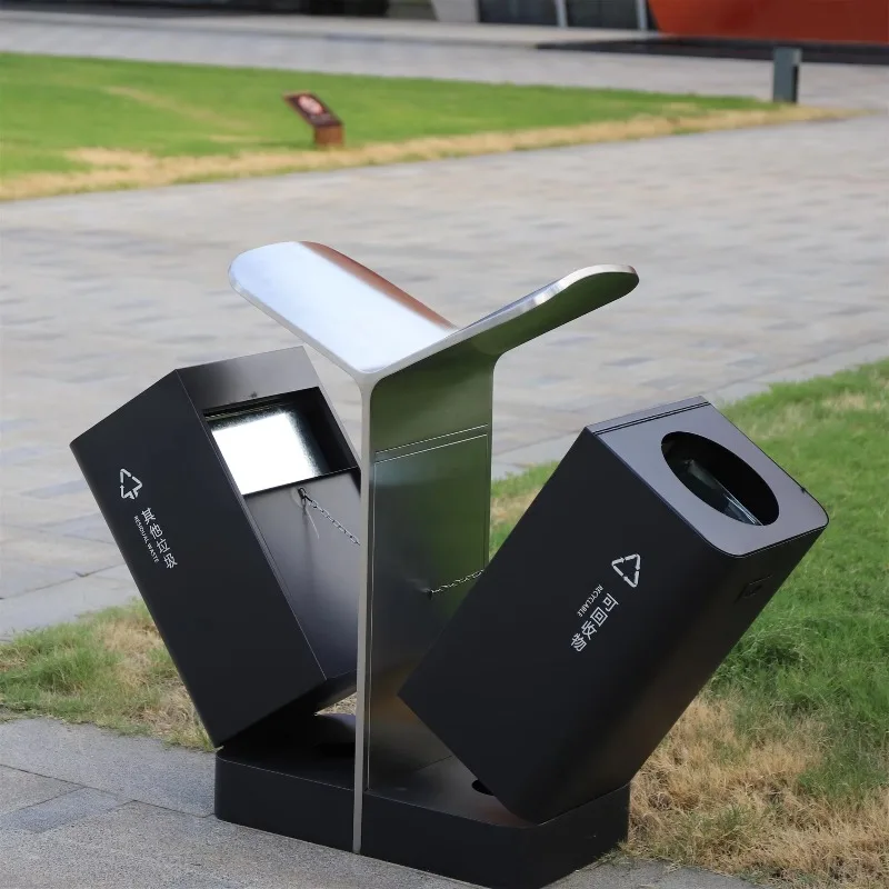 

201 Stainless Steel Trash Can with 30L*2 Capacity